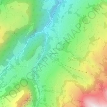 Topografische Karte Rothbad, Höhe, Relief