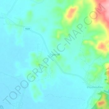 Topografische Karte Ban Saraphi, Höhe, Relief