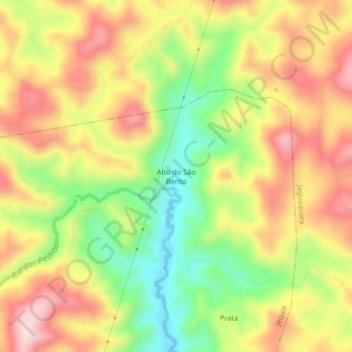 Topografische Karte Alto do São Bento, Höhe, Relief