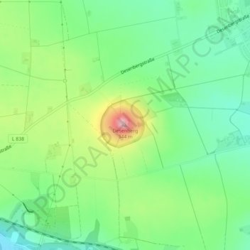Topografische Karte Desenberg, Höhe, Relief