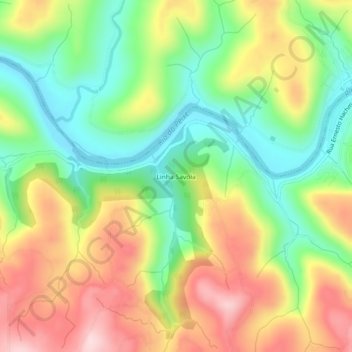 Topografische Karte Linha Savóia, Höhe, Relief