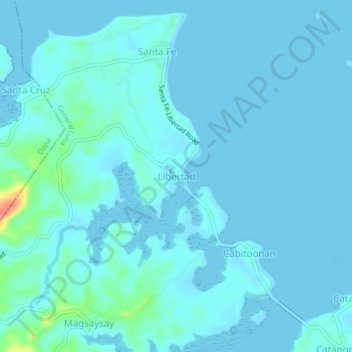 Topografische Karte Libertad, Höhe, Relief