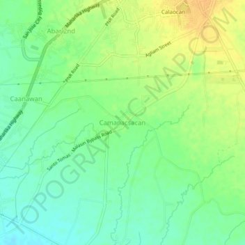 Topografische Karte Camanacsacan, Höhe, Relief