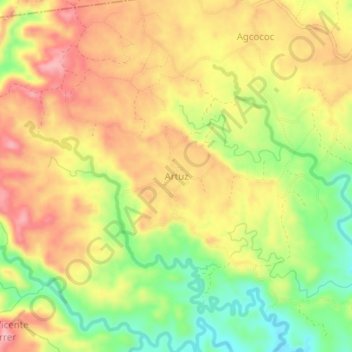 Topografische Karte Artuz, Höhe, Relief