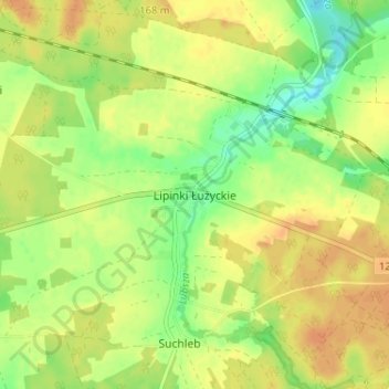 Topografische Karte Linderode, Höhe, Relief