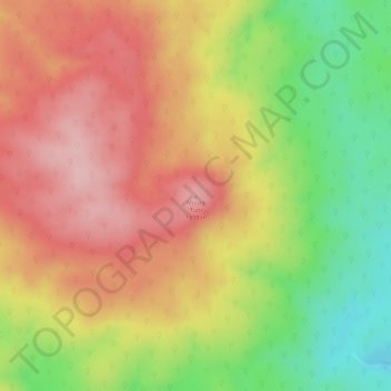 Topografische Karte Mount Tupi, Höhe, Relief