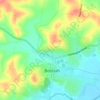 Topografische Karte Bicentenial Place, Höhe, Relief