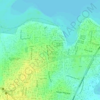 Topografische Karte Banu Nagar, Höhe, Relief