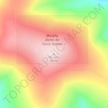 Topografische Karte Murphy Dome, Höhe, Relief