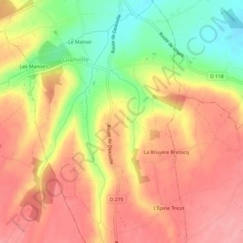 Topografische Karte Villa Sayer, Höhe, Relief