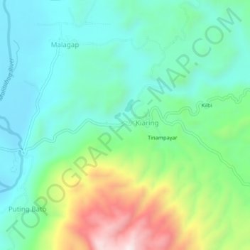 Topografische Karte Badtucon, Höhe, Relief
