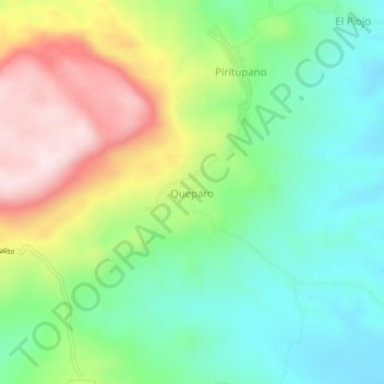 Topografische Karte Queparo, Höhe, Relief