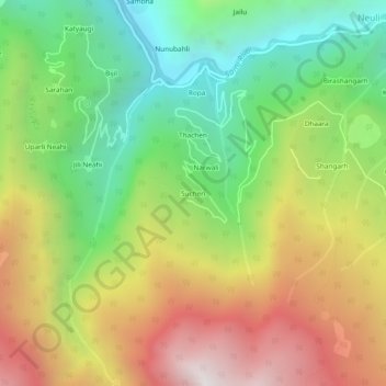Topografische Karte Suchen, Höhe, Relief