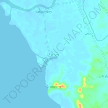 Topografische Karte Pasigay, Höhe, Relief