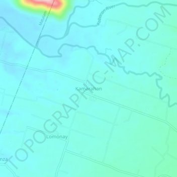 Topografische Karte Kamarahan, Höhe, Relief