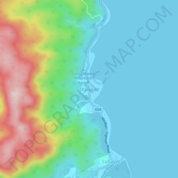 Topografische Karte Malapad, Höhe, Relief