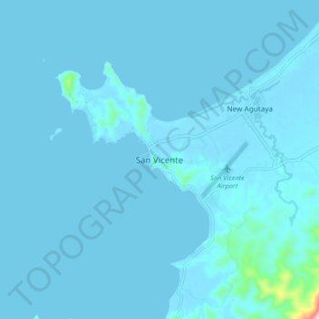 Topografische Karte San Vicente, Höhe, Relief