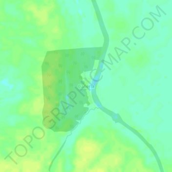 Topografische Karte Calleria, Höhe, Relief