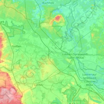 Topografische Karte Bersteland, Höhe, Relief