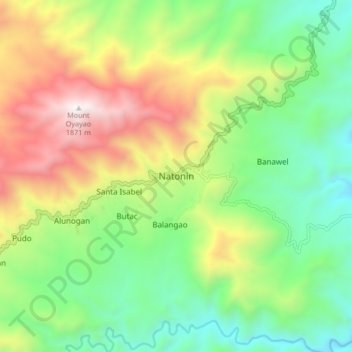 Topografische Karte Natonin, Höhe, Relief