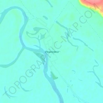 Topografische Karte Ивановка, Höhe, Relief