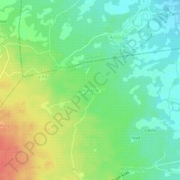 Topografische Karte Halaba, Höhe, Relief