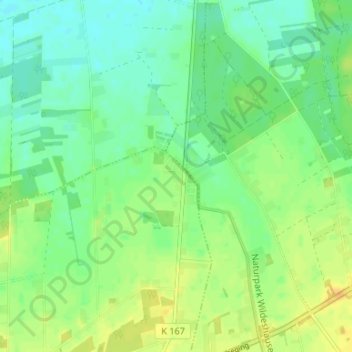 Topografische Karte Kellerhöhe, Höhe, Relief