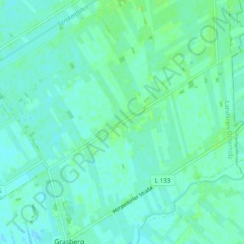 Topografische Karte Seehausen, Höhe, Relief