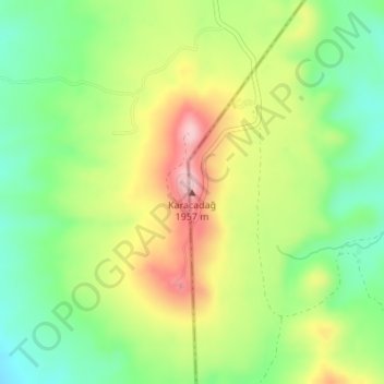 Topografische Karte Karacadağ, Höhe, Relief