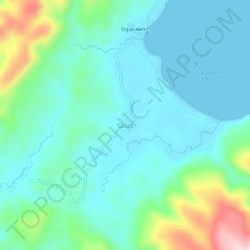 Topografische Karte Culat, Höhe, Relief