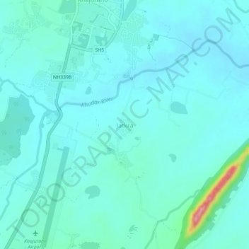 Topografische Karte Jatkra, Höhe, Relief
