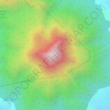 Topografische Karte Mount Masaraga, Höhe, Relief