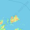 Topografische Karte Fogo Island, Höhe, Relief