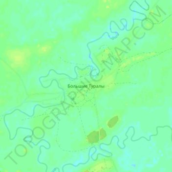 Topografische Karte Большие Туралы, Höhe, Relief
