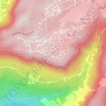 Topografische Karte XI, Höhe, Relief