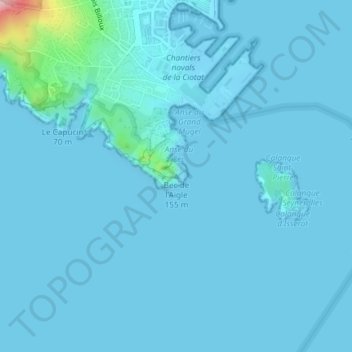 Topografische Karte Bec de l'aigle, Höhe, Relief