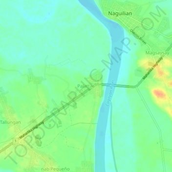 Topografische Karte Palattao, Höhe, Relief
