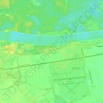 Topografische Karte Langenlebarn - Oberaigen, Höhe, Relief