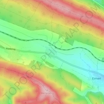 Topografische Karte Mainzholzen, Höhe, Relief
