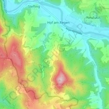Topografische Karte Vorderkohlstetten, Höhe, Relief