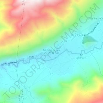 Topografische Karte Ait Bouguemez, Höhe, Relief
