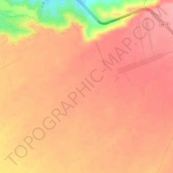 Topografische Karte Lineas de Nasca, Höhe, Relief