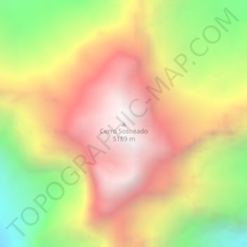 Topografische Karte Cerro Sosneado, Höhe, Relief