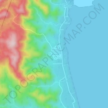 Topografische Karte Matawe, Höhe, Relief