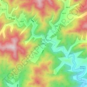 Topografische Karte 智慧谷, Höhe, Relief