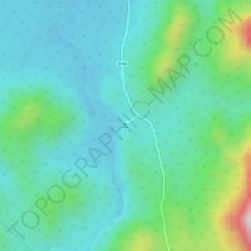 Topografische Karte Phurli Jharan, Höhe, Relief