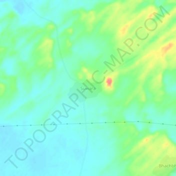 Topografische Karte Suwara, Höhe, Relief