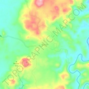 Topografische Karte Barlo, Höhe, Relief