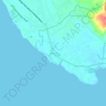 Topografische Karte Ayala, Höhe, Relief