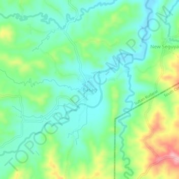 Topografische Karte Basag, Höhe, Relief
